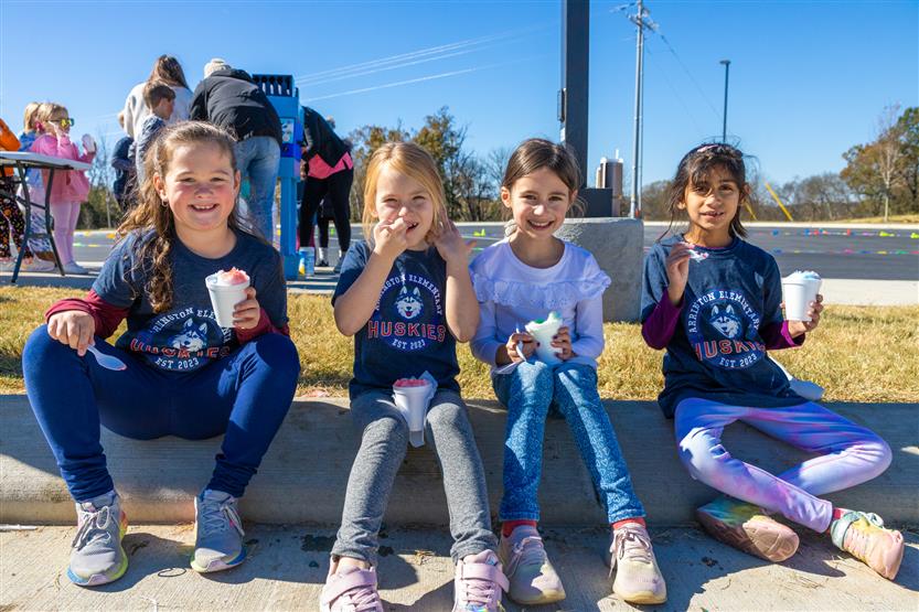 Students participate in a fun run